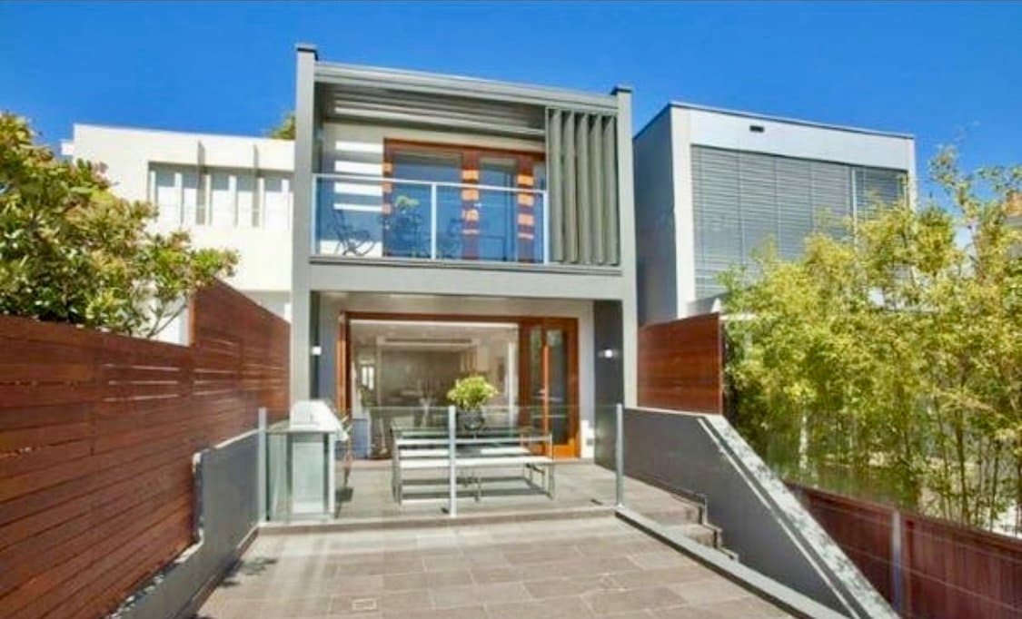 Sleek modern two-story home