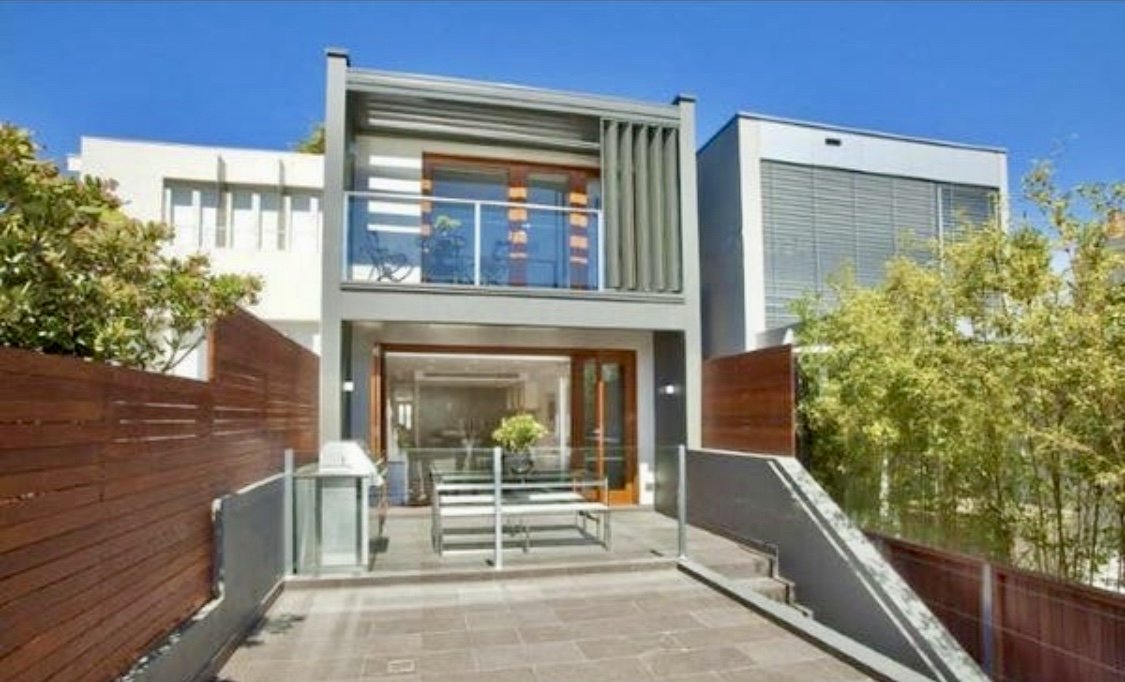 Sleek modern two-story home